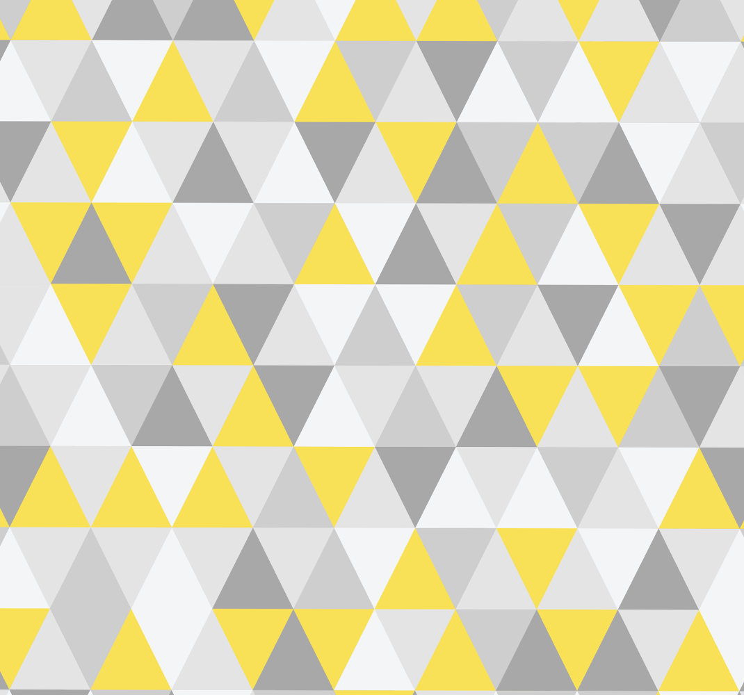 Yellow vinyl rug with yellow and gray triangles - TenStickers
