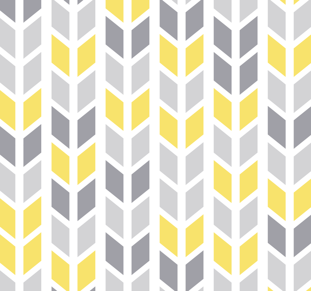 Yellow vinyl rug in grey and yellow pattern - TenStickers