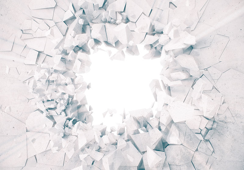 White vinyl rug with dynamic geometric shapes - TenStickers