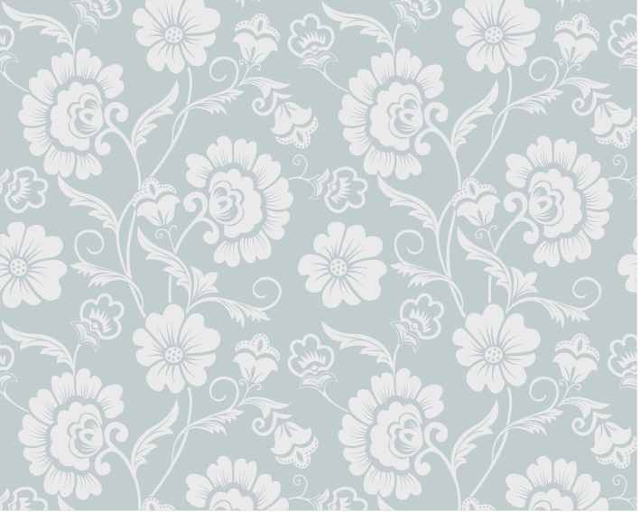 White vinyl rug with granny chic floral design - TenStickers