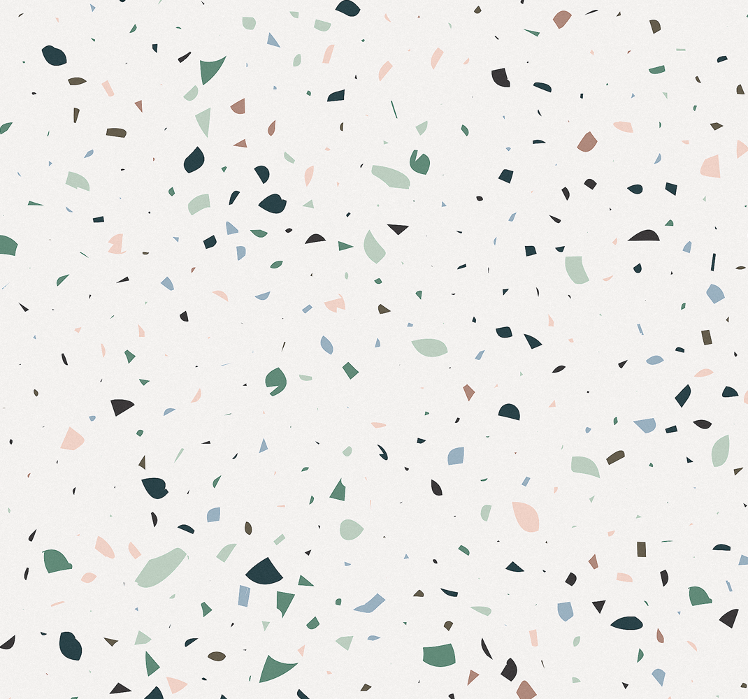White vinyl rug in white terrazzo design - TenStickers