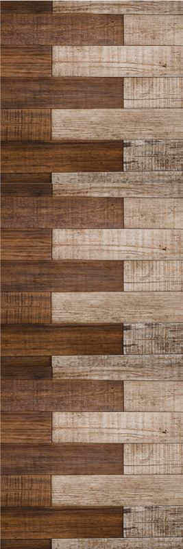 Brown vinyl rug with embedded wood design - TenStickers