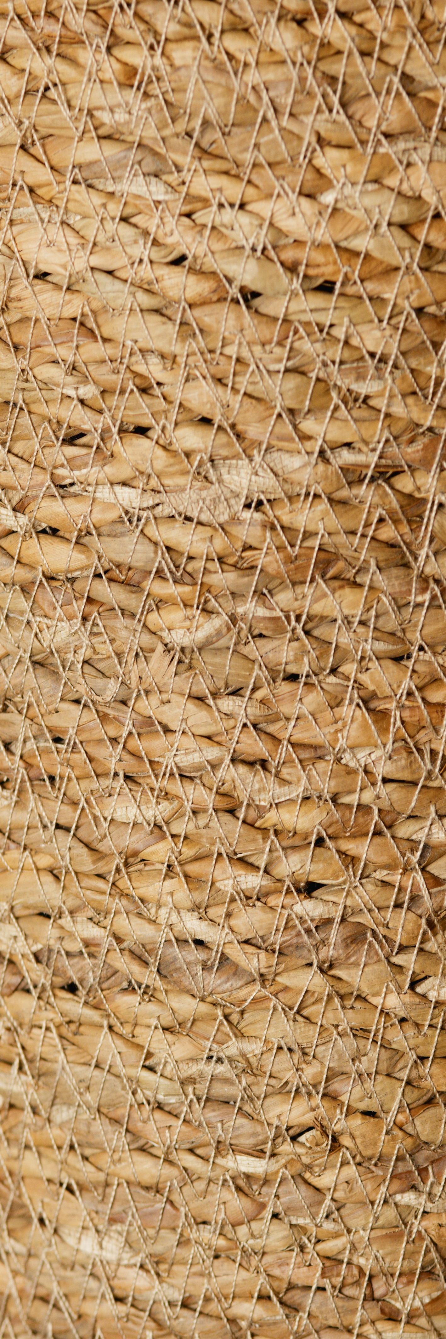 Brown vinyl rug in light wood style wicker - TenStickers