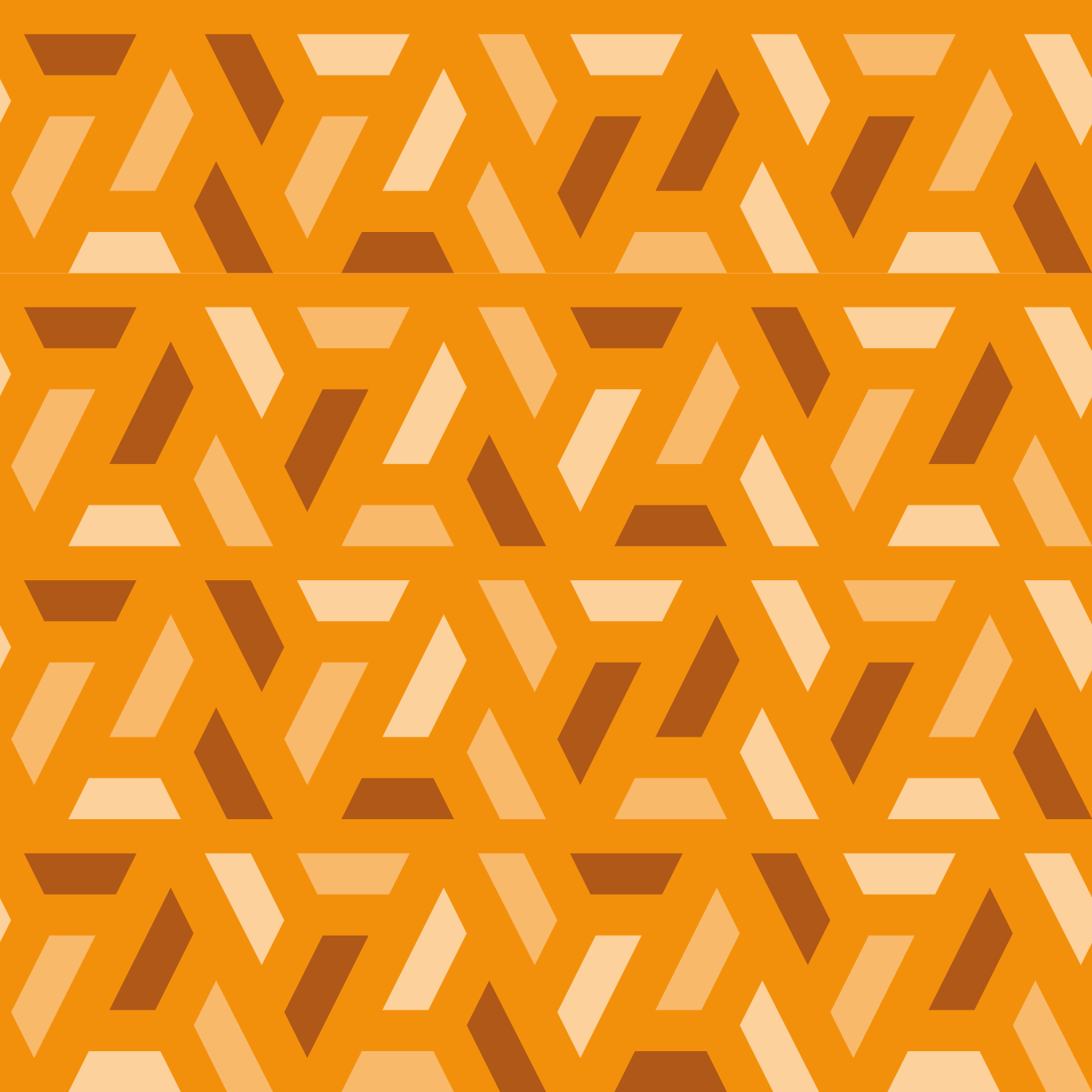 Orange vinyl rug in geometric orange shades - TenStickers
