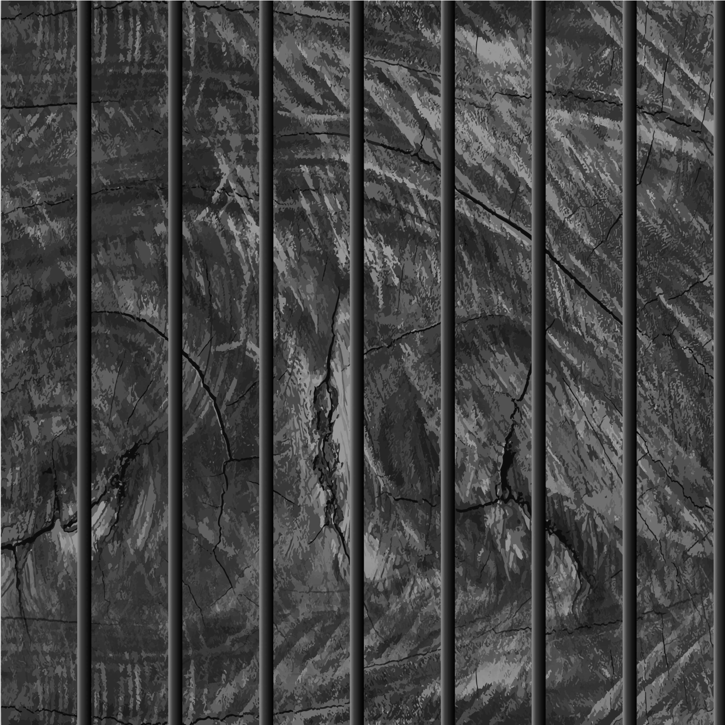 Black vinyl rug with wooden planks design - TenStickers