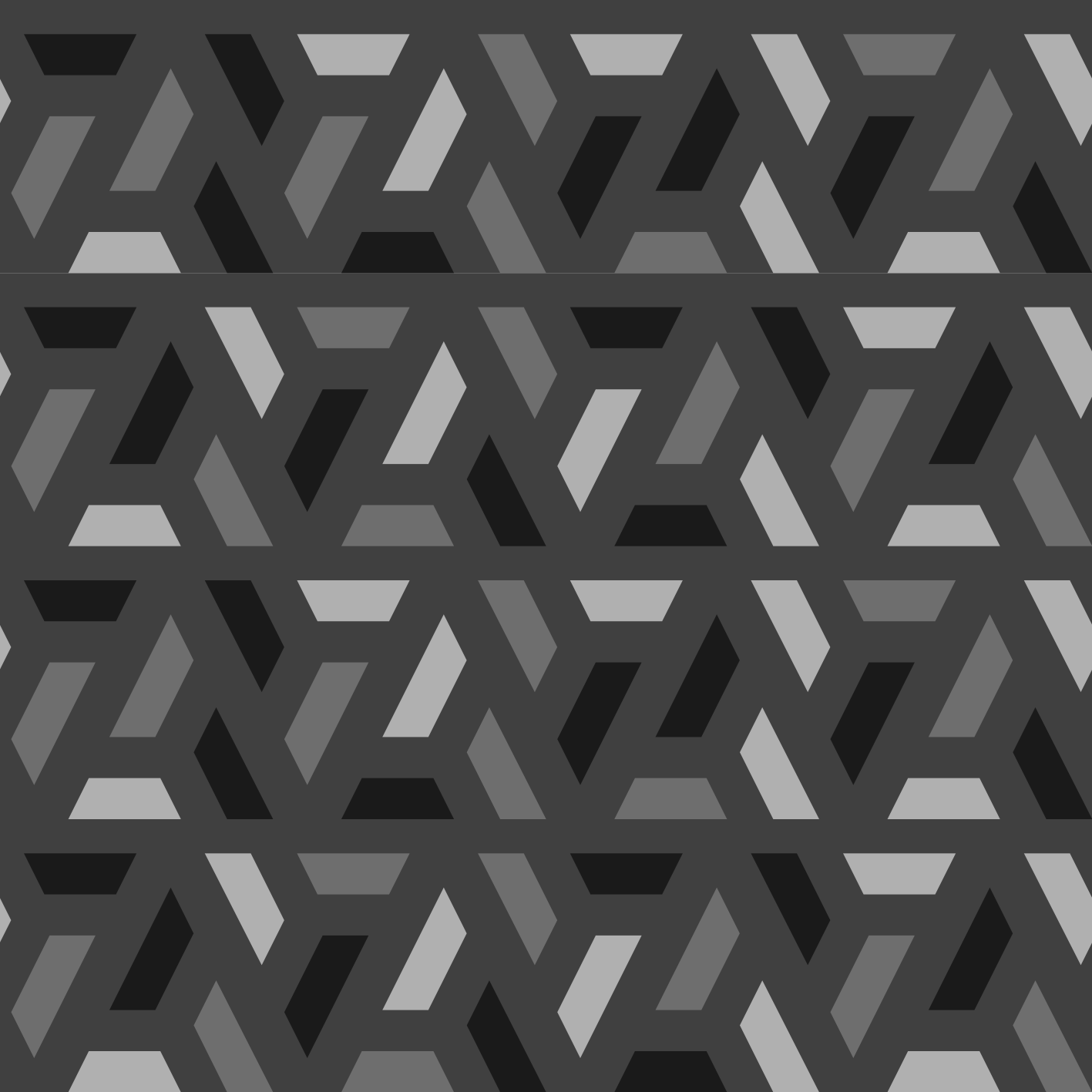 Black vinyl rug with geometric triangles in black tones - TenStickers