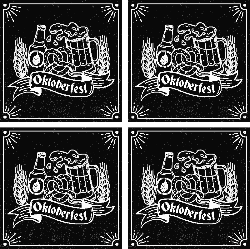 Black vinyl rug personalized cold beer - TenStickers