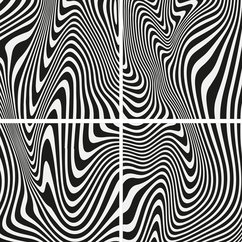 Black vinyl rug with zebra 3d design - TenStickers
