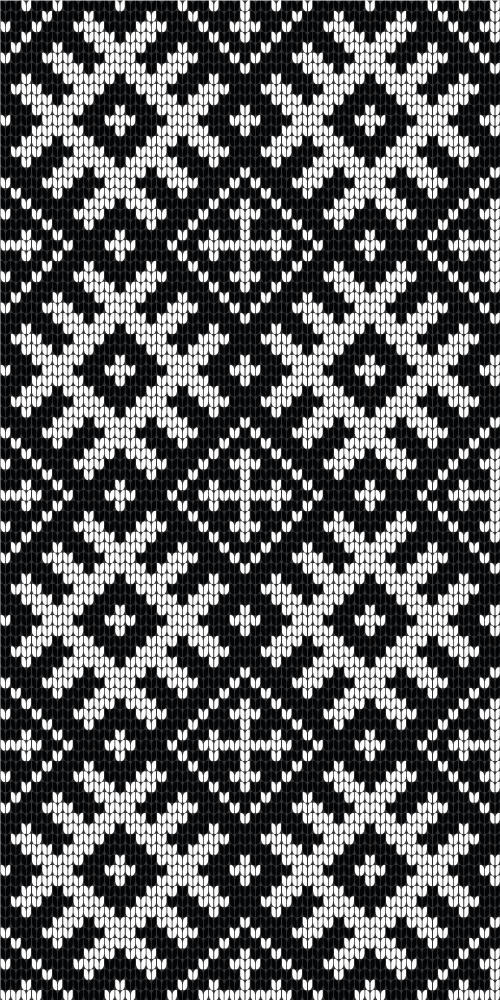 Black vinyl rug with viking linked squares pattern - TenStickers