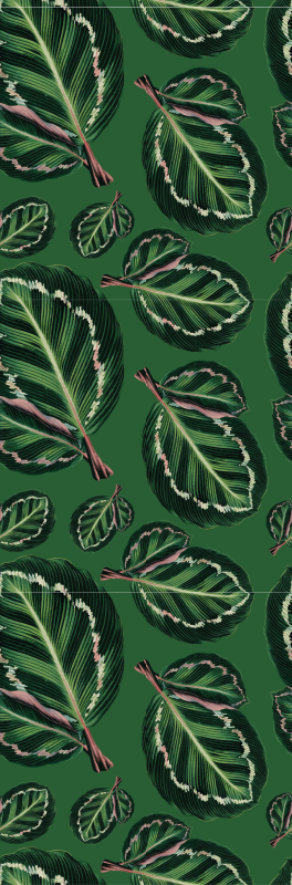 Green vinyl rug green prayer plant - TenStickers