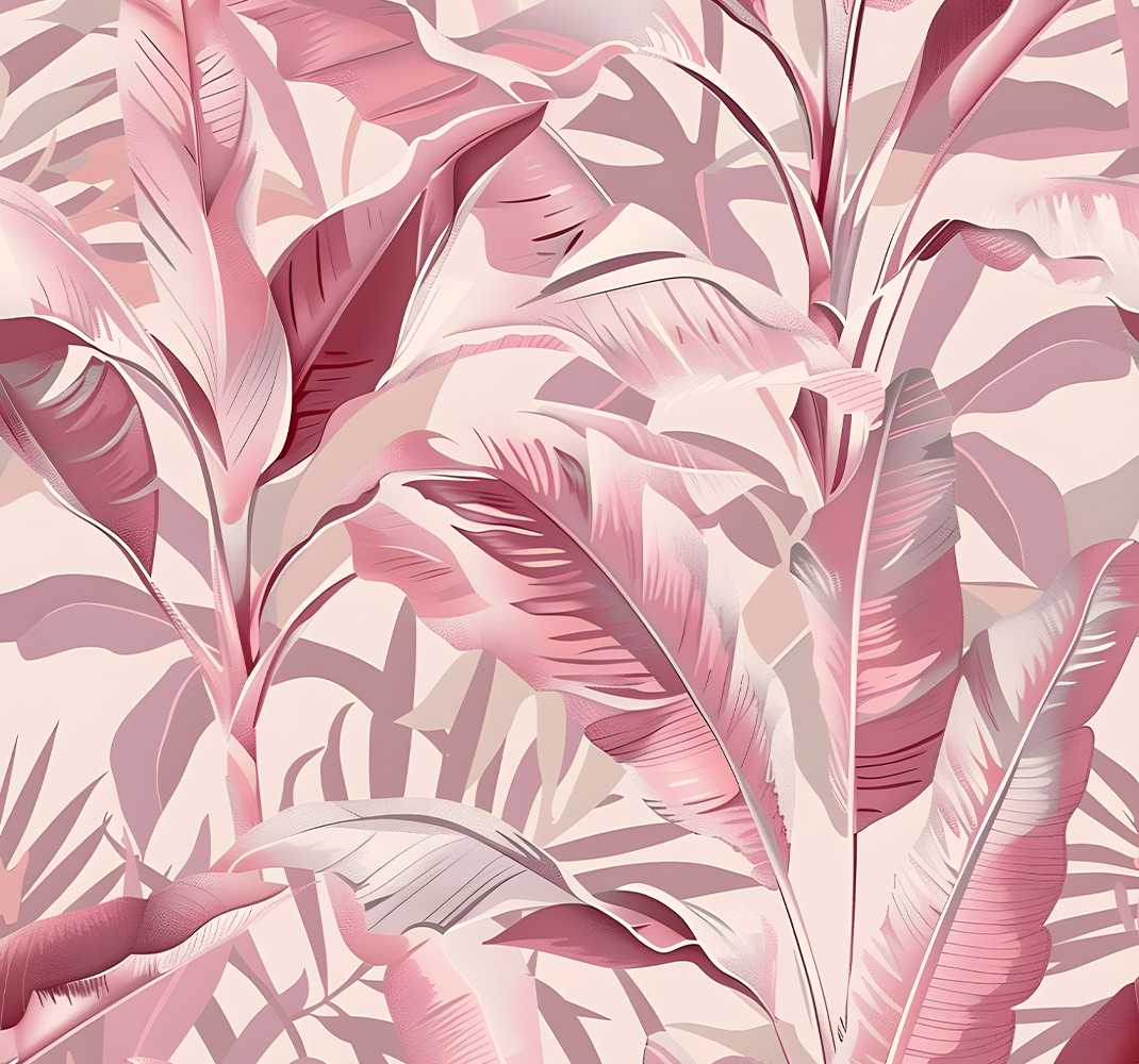 Pink vinyl rug jungle retreat - TenStickers