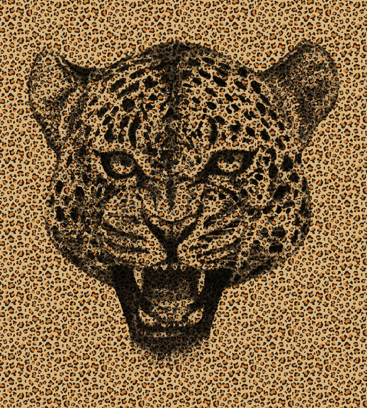 Leopard Pattern animal print rug - TenStickers