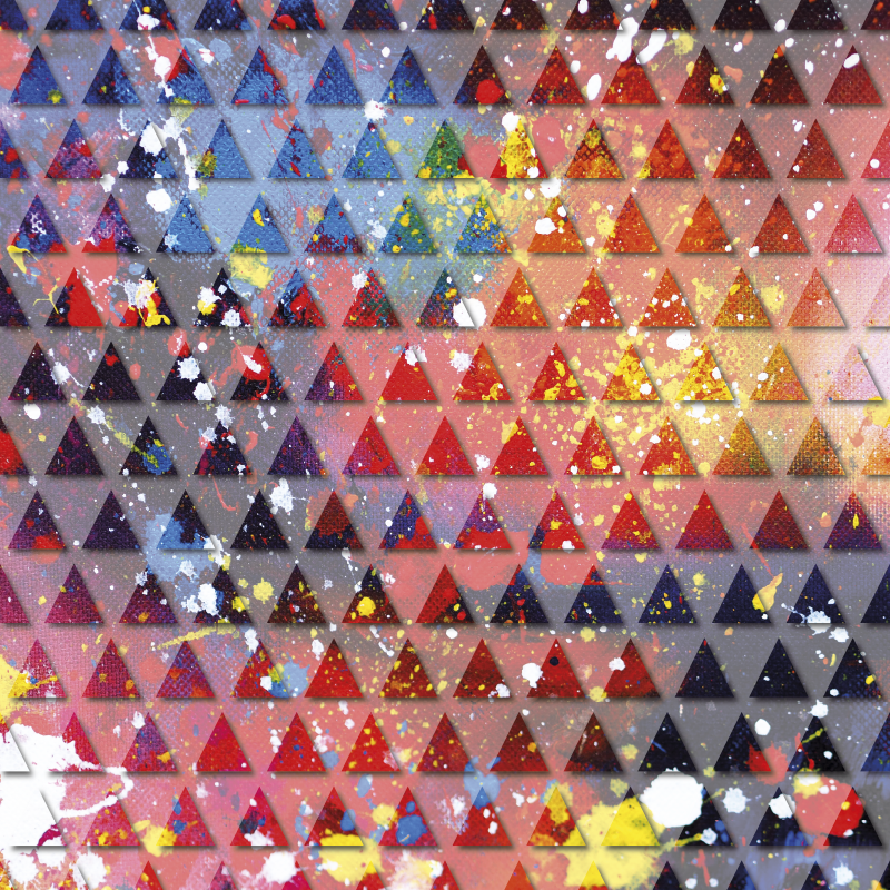 Abstract Triangular Mosaic geometric vinyl rug - TenStickers