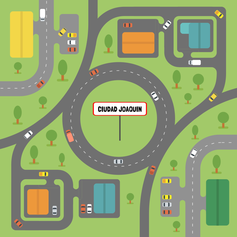 Personalized Cityscape custom vinyl rug - TenStickers