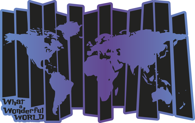 Wonderful World Vinyl world map vinyl rug - TenStickers