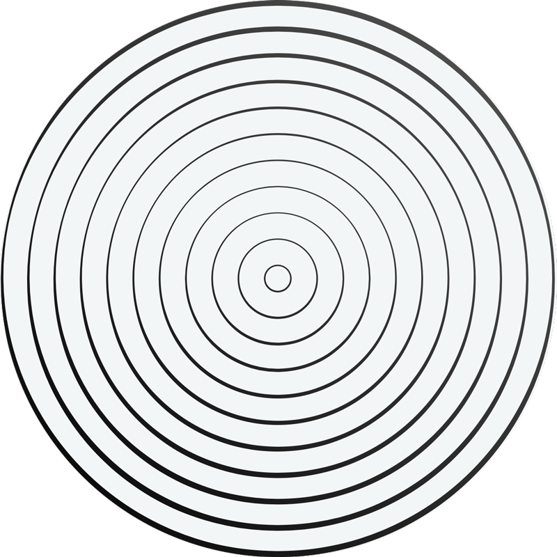 Simplistic circular design geometric vinyl rug - TenStickers