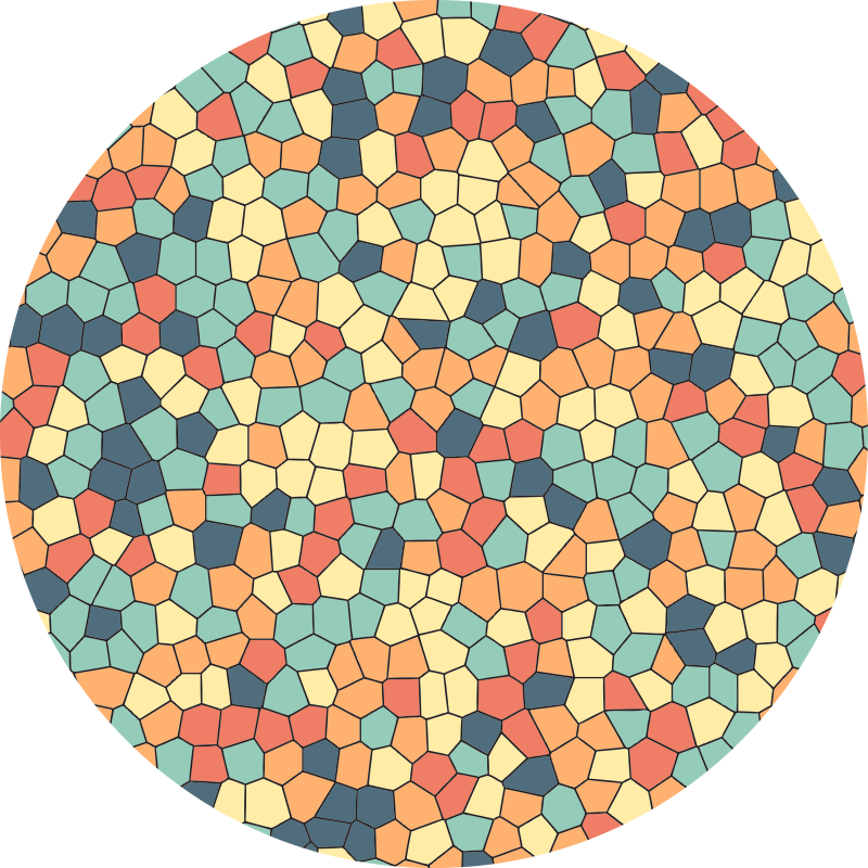 Mosaic Roundel mosaic vinyl rug - TenStickers