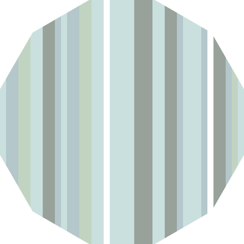 Striped Octagon striped vinyl rug - TenStickers