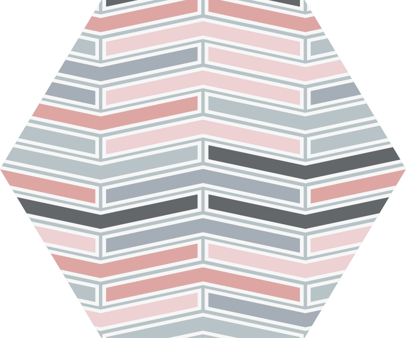 Geometric Linear Pattern geometric vinyl rug - TenStickers