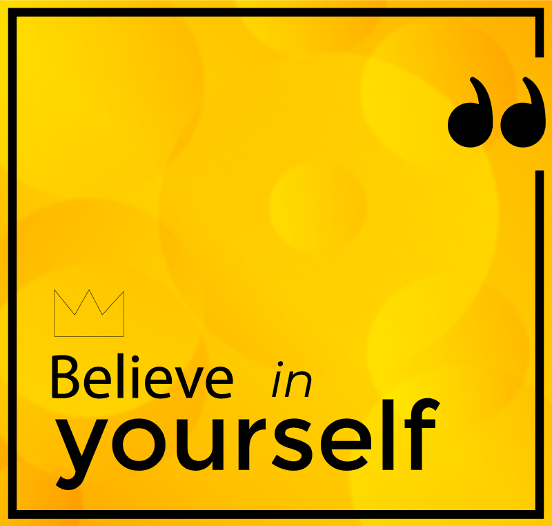 Vinyl carpet text believe in yourself - TenStickers
