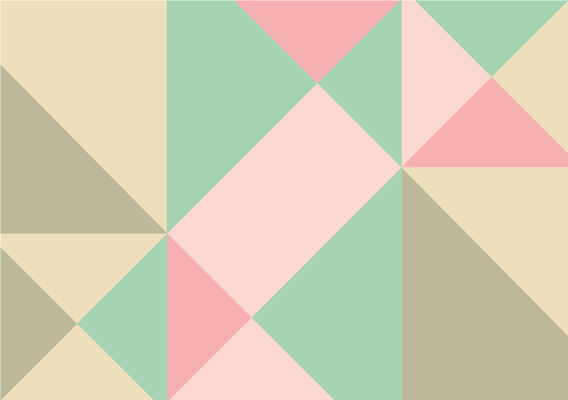 Geometric Colorblock geometric vinyl rug - TenStickers