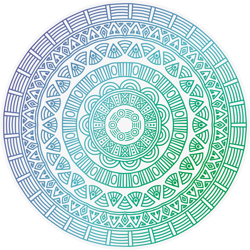 Mandala Circular Pattern mandala vinyl rug - TenStickers