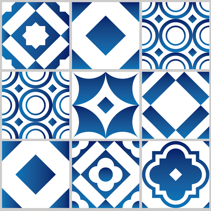 elegant tiles vinyl kitchen mat - TenStickers