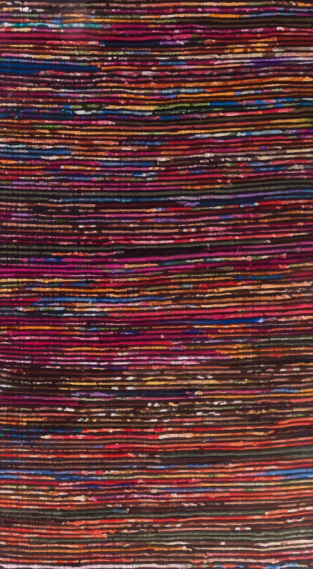 Abstract strips modern vinyl rug - TenStickers