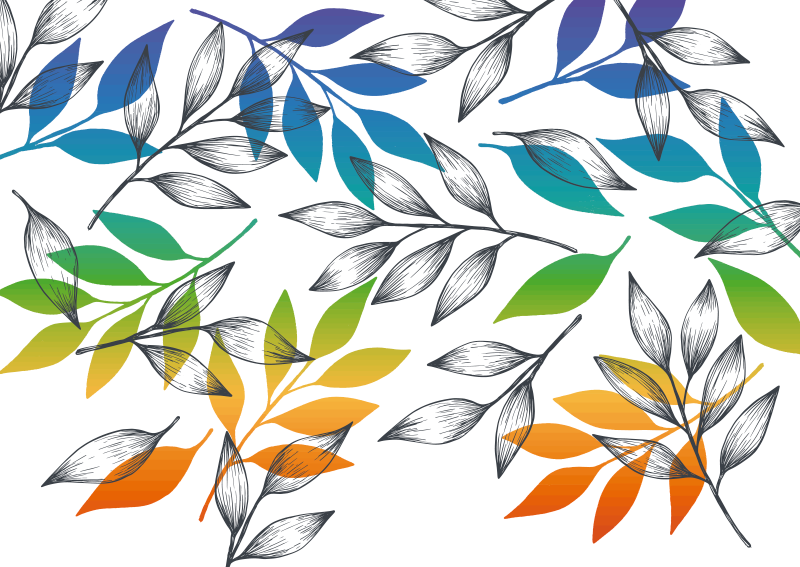 Botanical Patterns floral vinyl rug - TenStickers