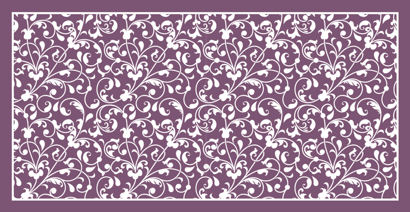 Elegant Swirl Pattern floral vinyl rug - TenStickers