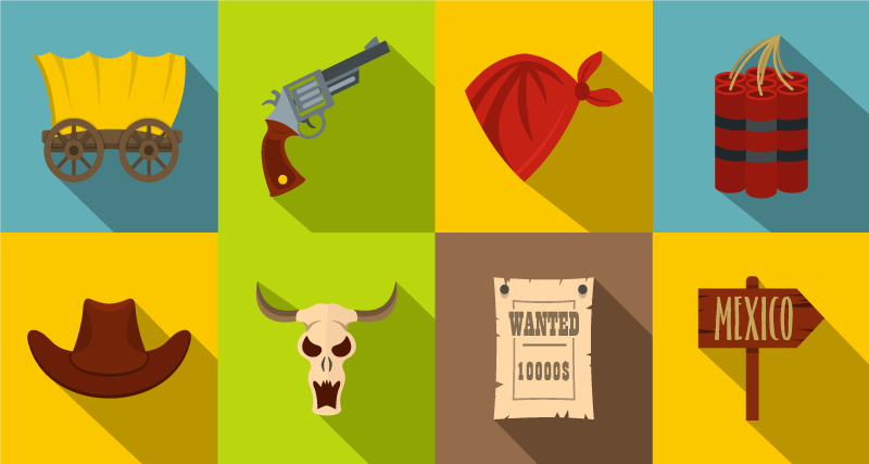 Western Adventure game vinyl rug - TenStickers