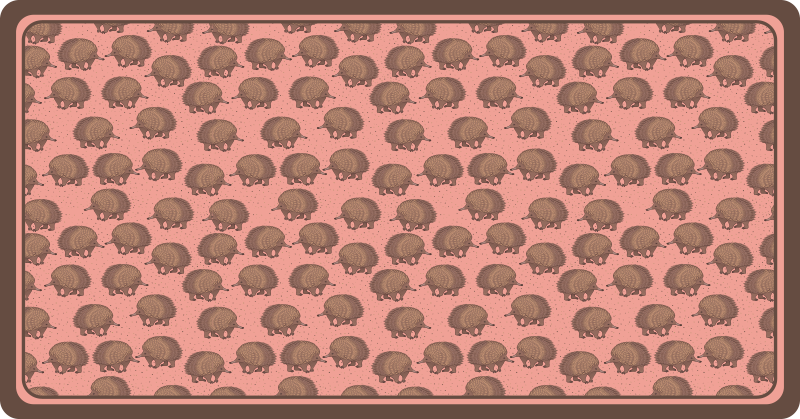 Hedgehog Pattern animal vinyl rug - TenStickers