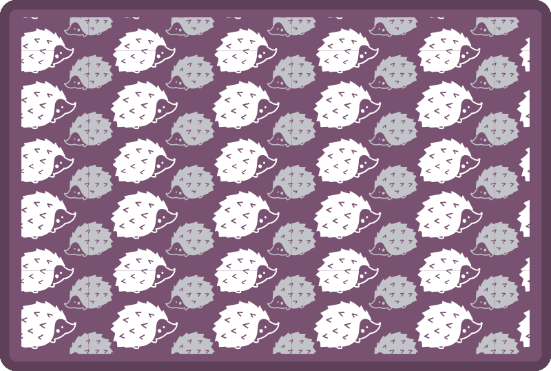 Cartoon Hedgehogs kids vinyl rug - TenStickers
