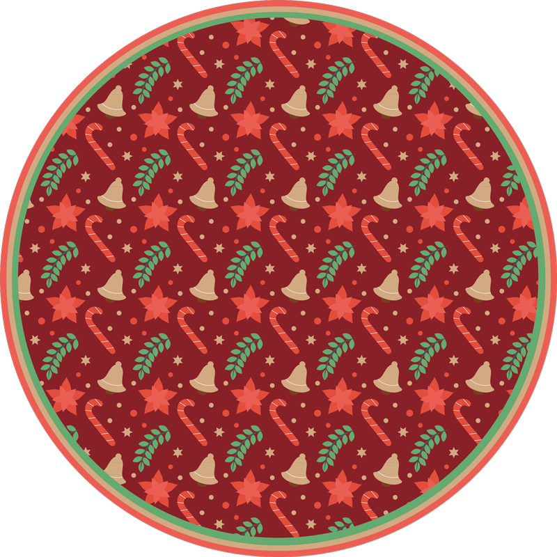 Festive Holiday Motif Christmas vinyl rug - TenStickers