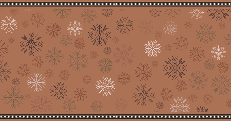Snowflake Motif floral vinyl rug - TenStickers