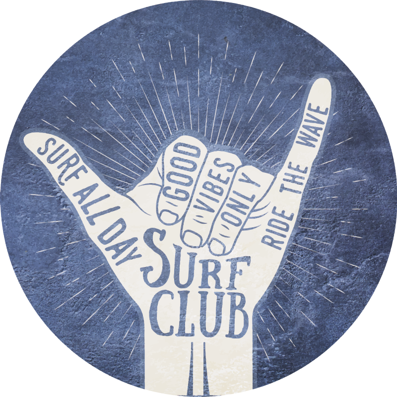 Surf Club Emblem custom rug - TenStickers