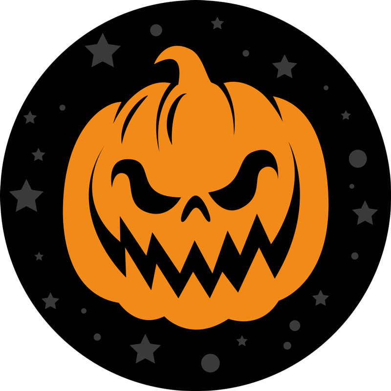 Spooky Pumpkin halloween vinyl rug - TenStickers
