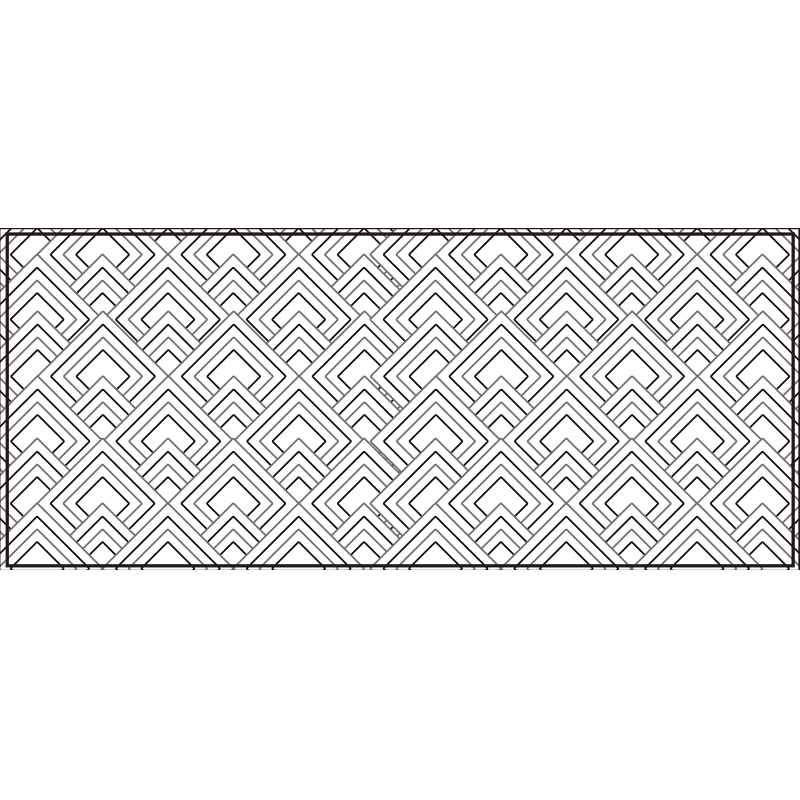 Geometric Maze Pattern geometric vinyl rug - TenStickers