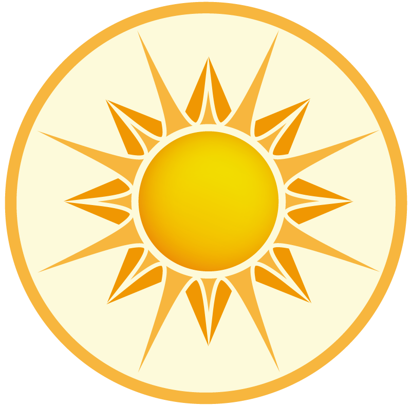 Sunny Emblem Circle kids vinyl rug - TenStickers