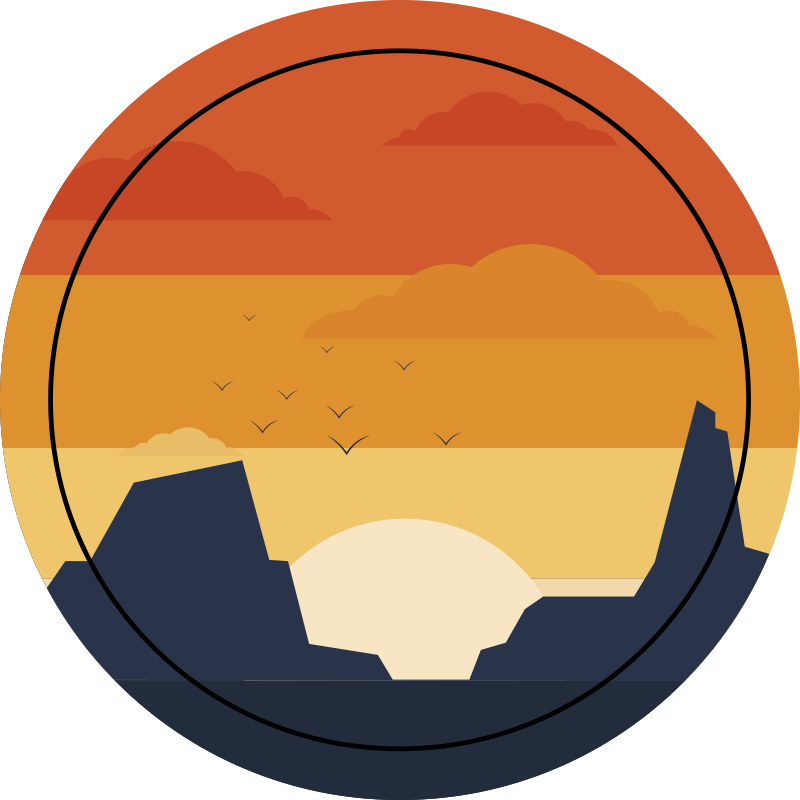 Twilight Peak Vista nature vinyl rug - TenStickers