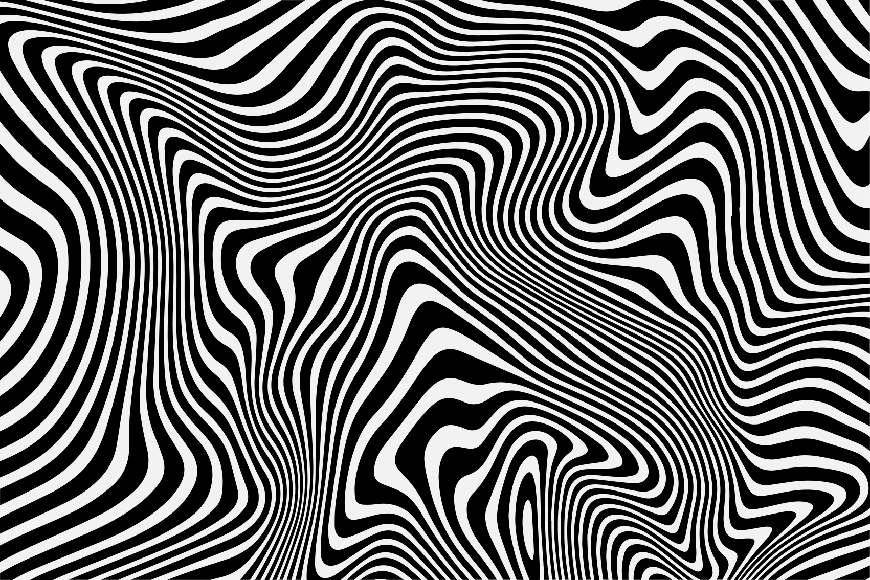 Wavy Optical Illusion striped vinyl rug - TenStickers