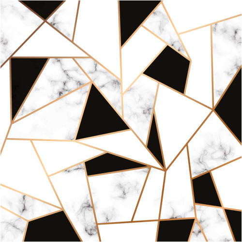 Geometric Design marble vinyl rug - TenStickers