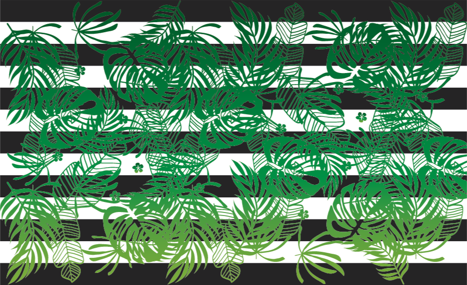 Tropical Leaf Patterns floral rug - TenStickers