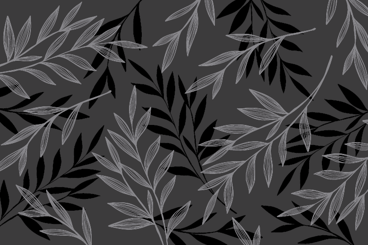 Delicate Leaves floral rug - TenStickers