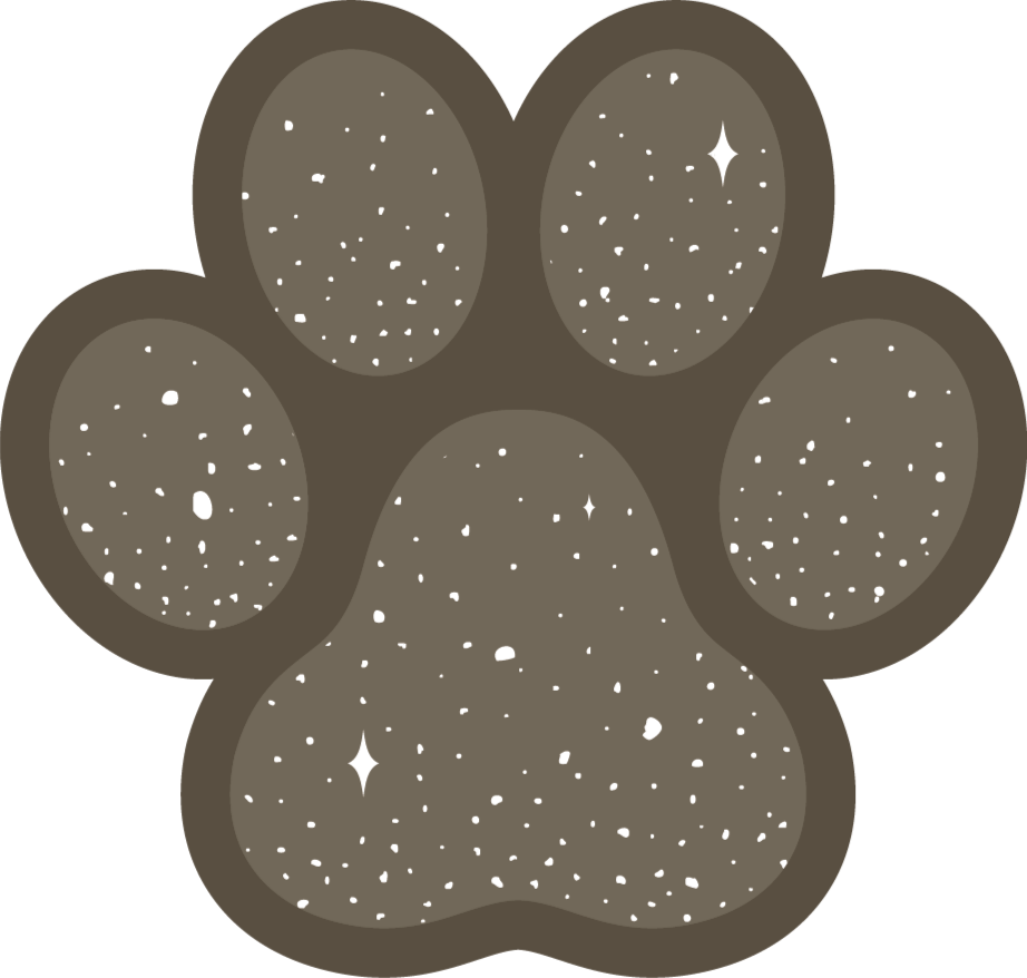 Paw Print Shape animal print vinyl rug - TenStickers
