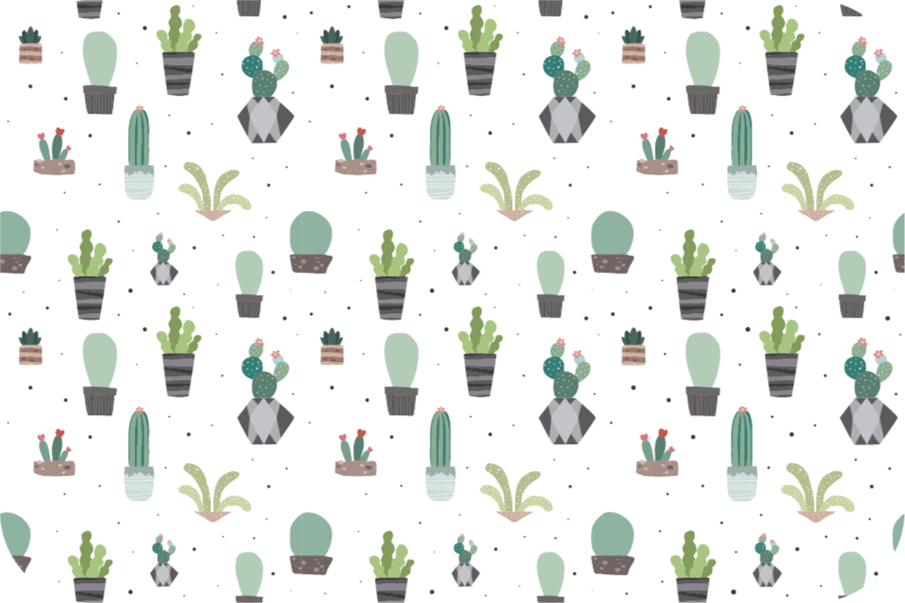 Cactus Pattern floral vinyl rug - TenStickers