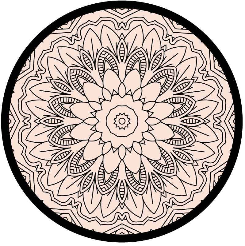 Mandala Simplicity mandala vinyl rug - TenStickers