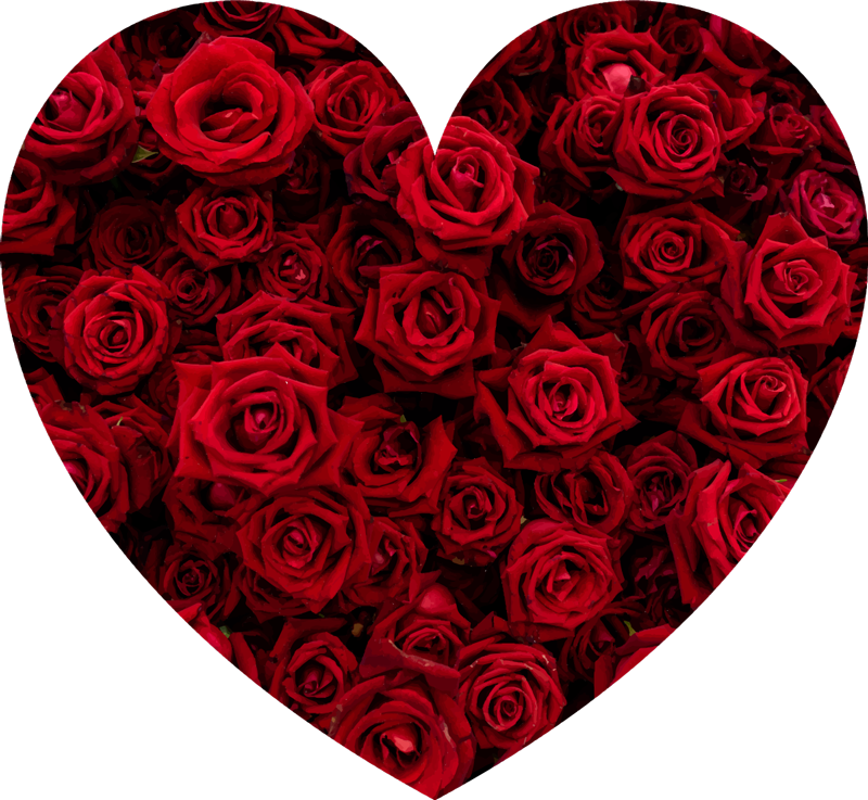 Heart-Shaped Romance floral vinyl rug - TenStickers