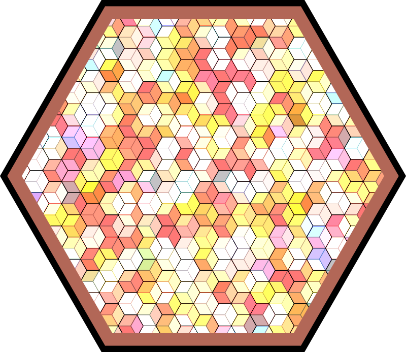 Hexagonal Spectrum geometric vinyl rug - TenStickers