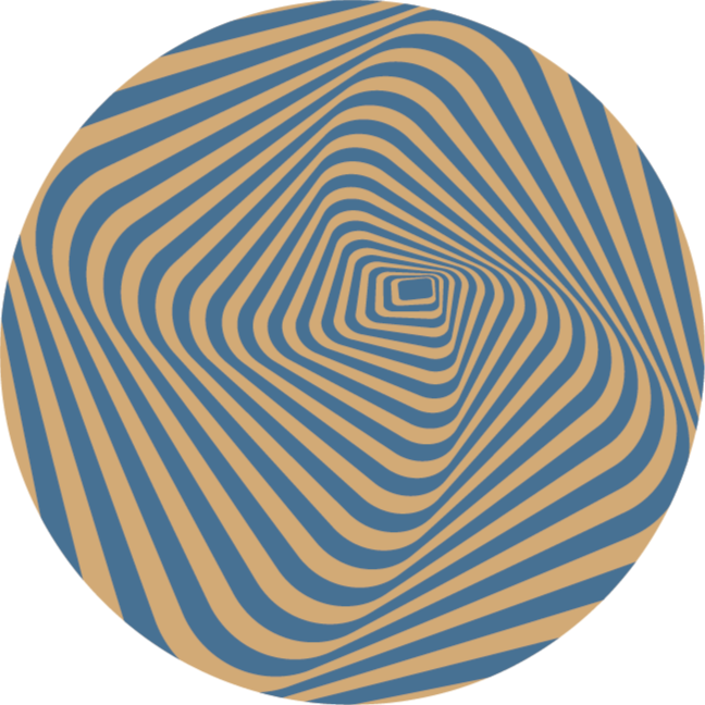 Concentric Stripes striped vinyl rug - TenStickers